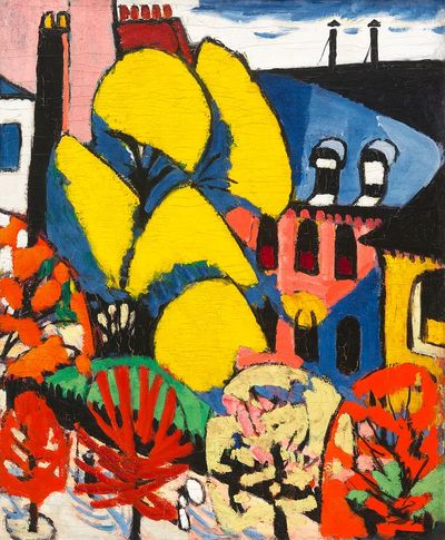 Trees (ca.1912–1914) painting high resolution. poster