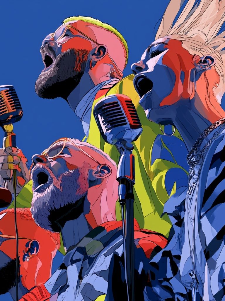 Singing Voices Pop-Art Poster. poster detail