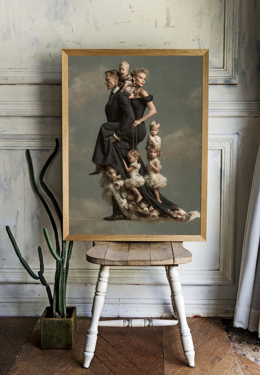 Surreal Family Portrait Print. — room view 1