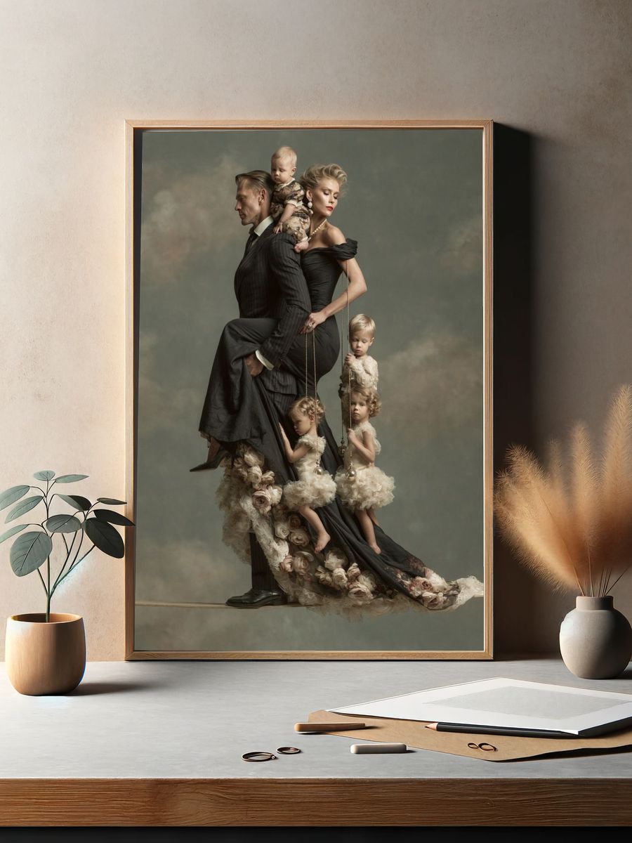 Surreal Family Portrait Print. — room view 2