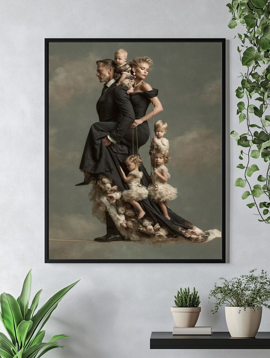 Surreal Family Portrait Print. — room view 4