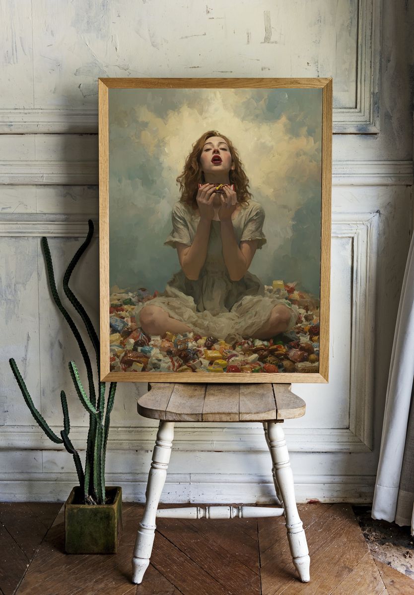 Candy Reverie Contemporary Print. — room view 1