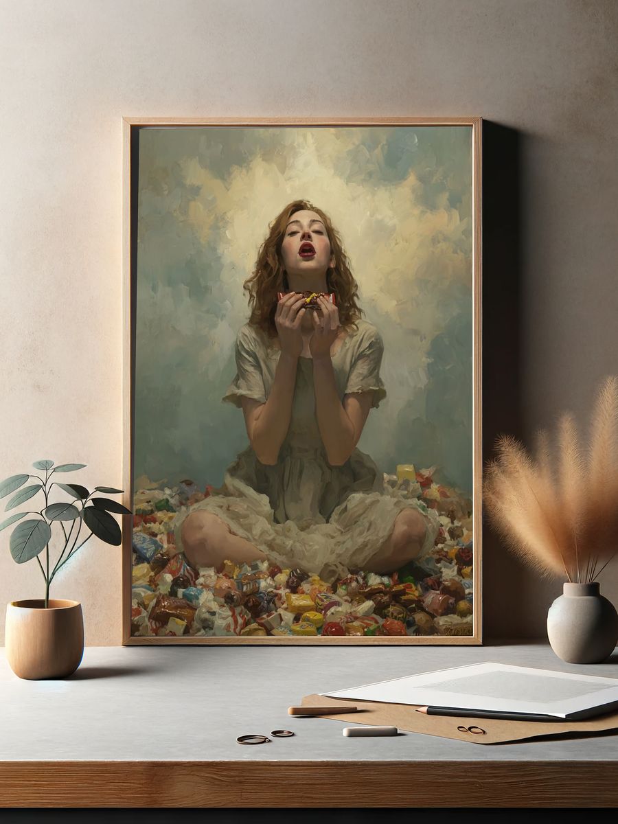 Candy Reverie Contemporary Print. — room view 2