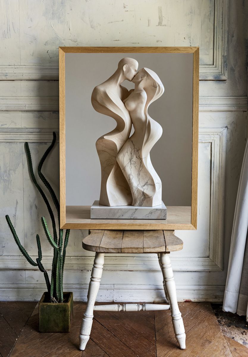Marble Lovers Sculpture Poster. room preview