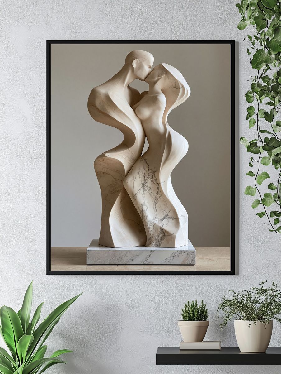 Marble Lovers Sculpture Poster. — room view 4