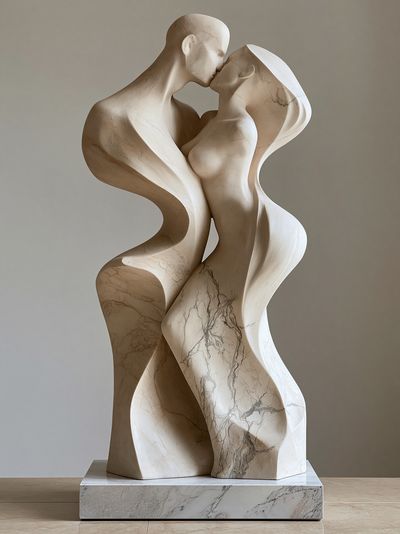Marble Lovers Sculpture Poster. poster