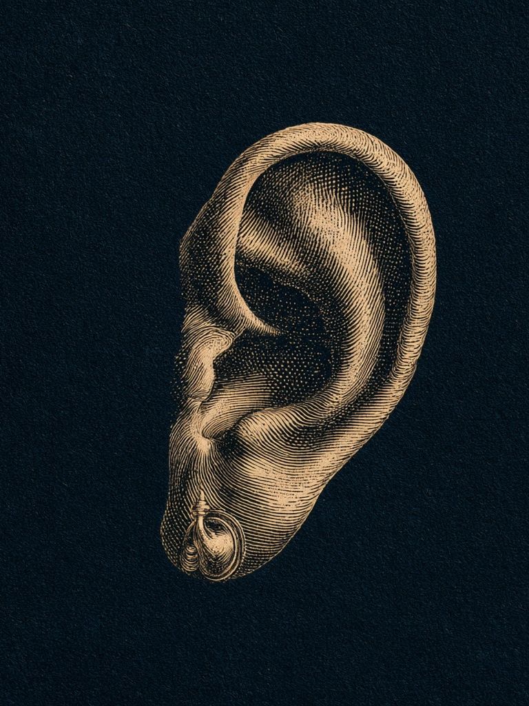 Vintage Ear Anatomy Print. poster — fine-art art