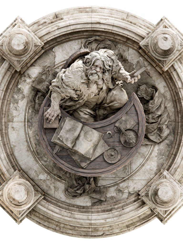 Stone Scholar Relief Poster. poster detail