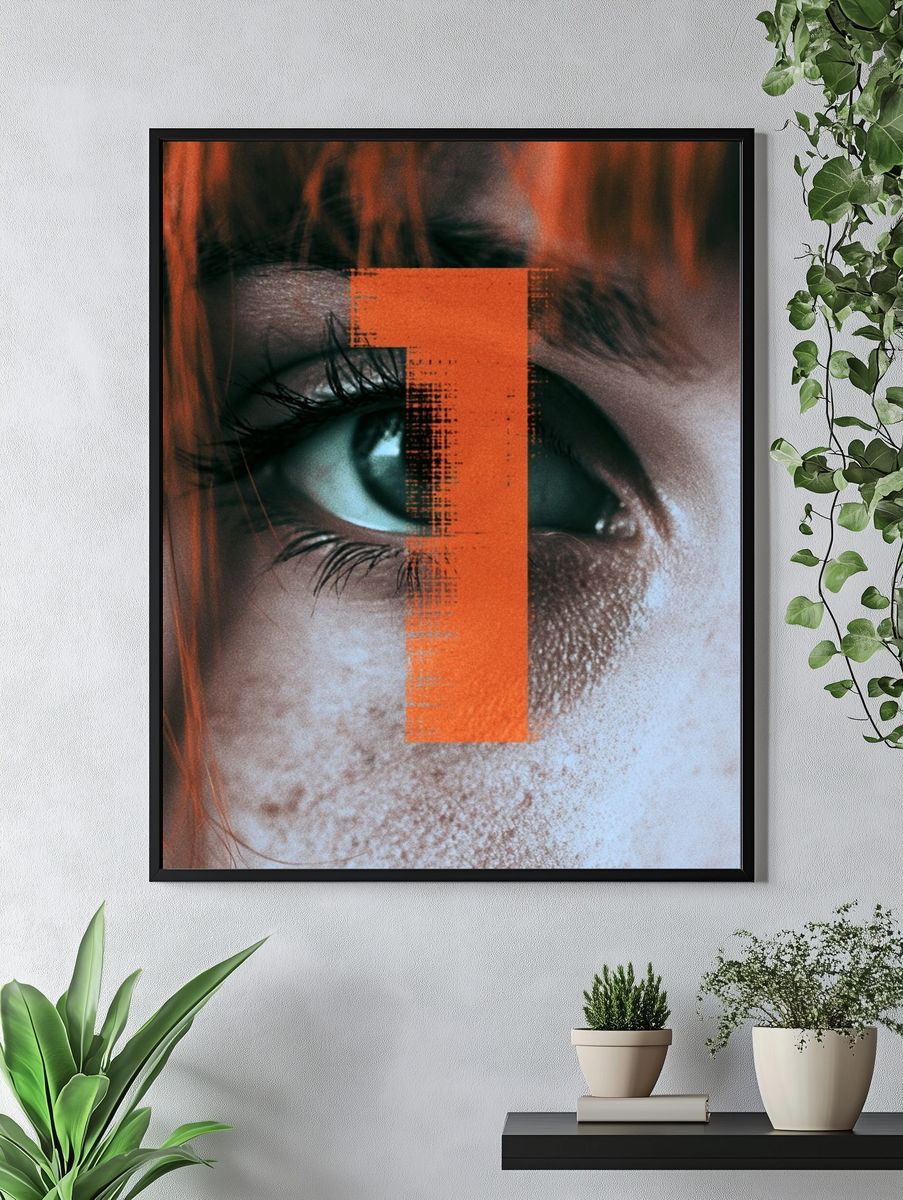 Abstract Eye Portrait Print. — room view 4