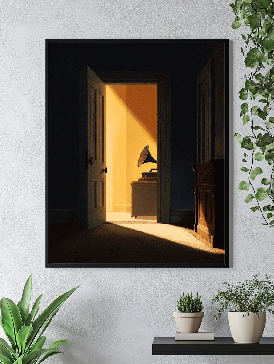 Sunlit Gramophone Room — Fine-Art Print. — room view 4