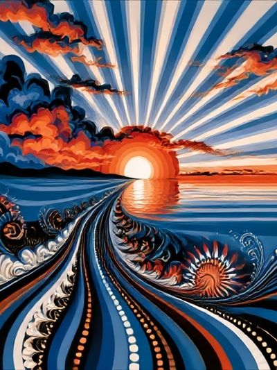 Sunset Ocean Wave Fine-Art Print.
