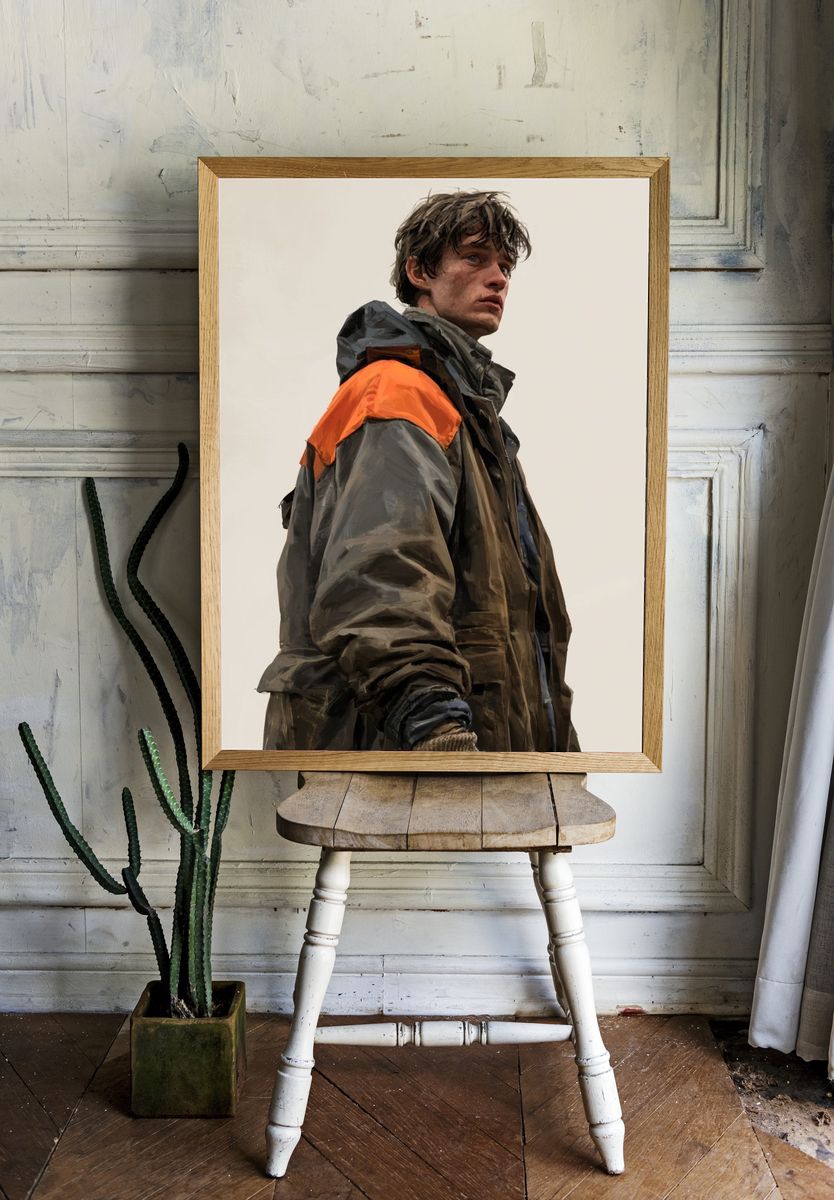 Rainy Street Portrait Poster. — room view 1