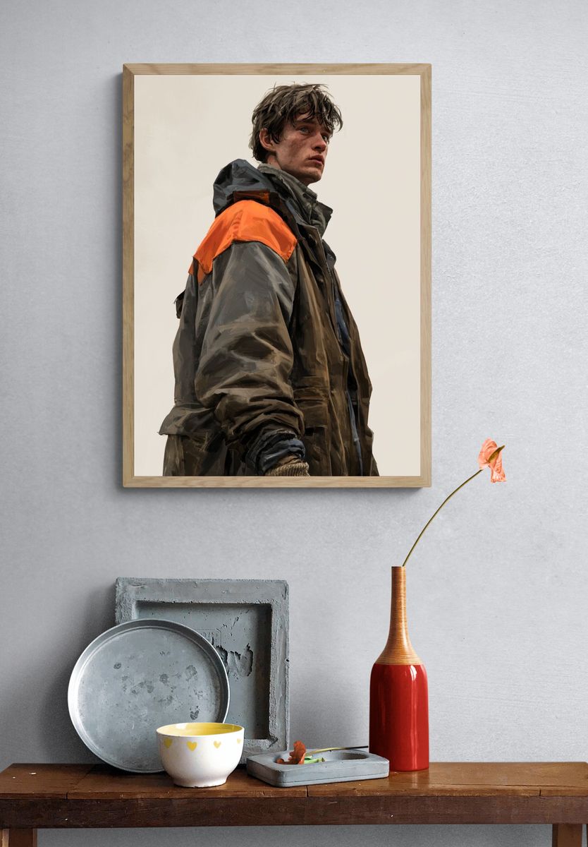 Rainy Street Portrait Poster. — room view 3