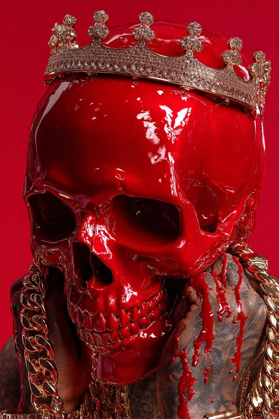 Red Skull Crown Poster. poster — fine-art art