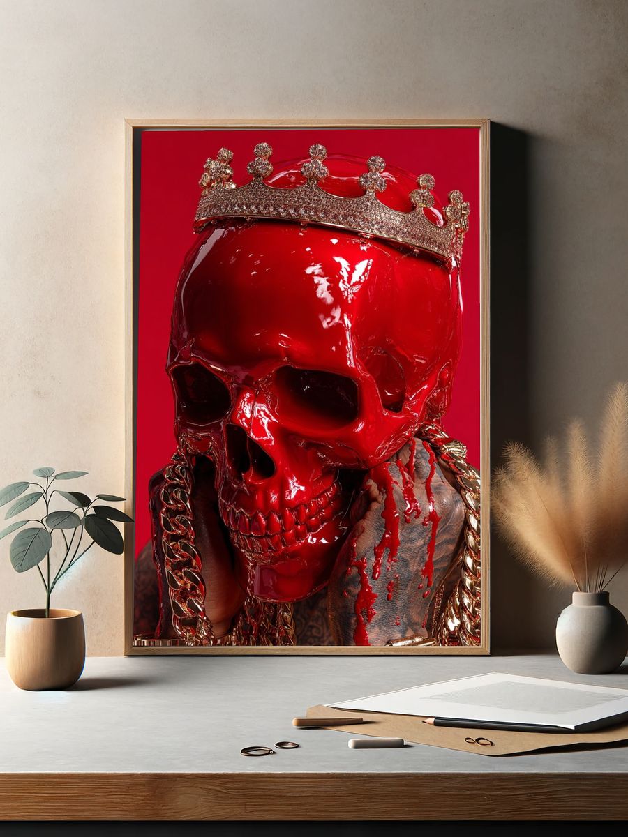 Red Skull Crown Poster. — room view 2