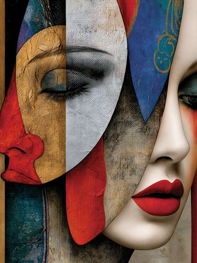 Abstract Woman Face Fine-Art Poster. poster