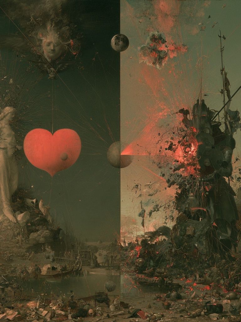 Surreal Heartscape Fine-Art Poster. poster detail