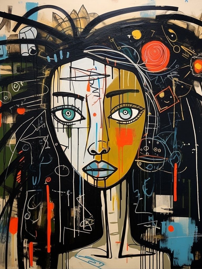 Abstract Woman Portrait Print. poster — fine-art art
