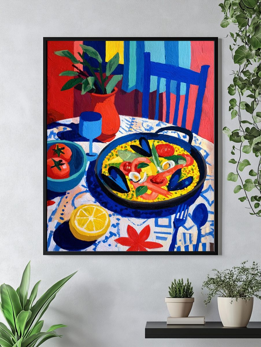 Colorful Still Life Dining Poster. — room view 4