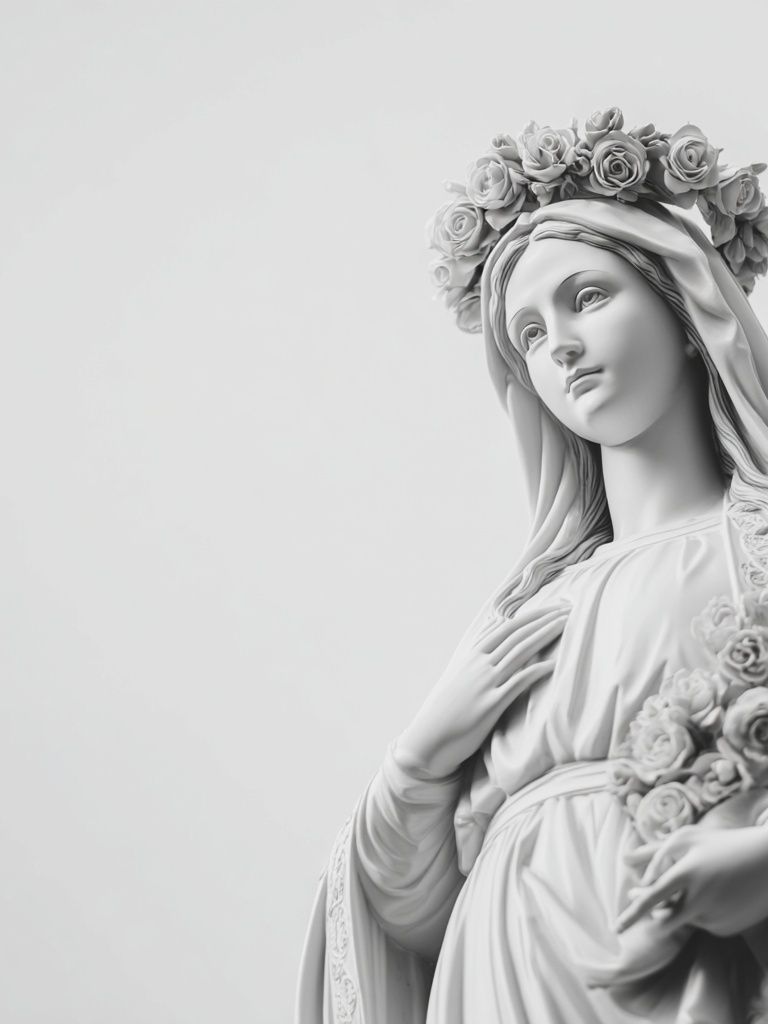 Floral Madonna Minimalist Print. poster — fine-art art