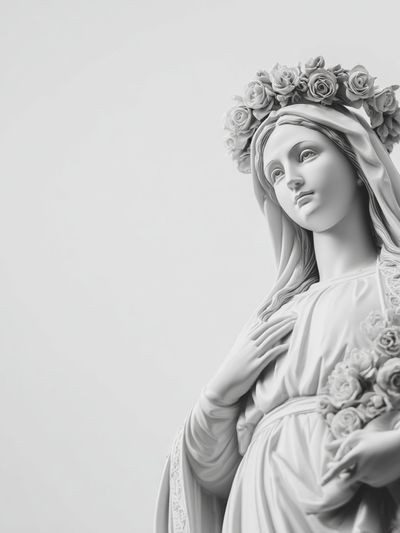 Floral Madonna Minimalist Print. poster
