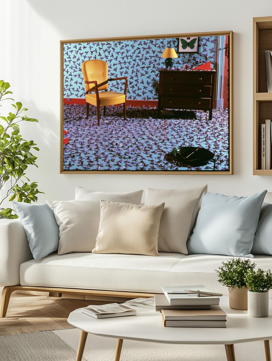 Butterfly Room Surrealism Print. — room view 2