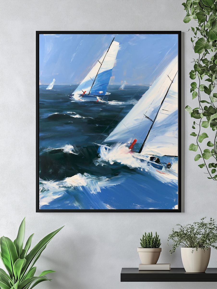Sailing Regatta — Impressionist Print. — room view 4