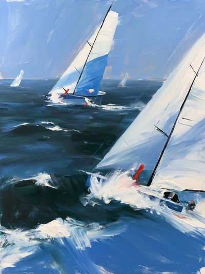 Sailing Regatta — Impressionist Print.