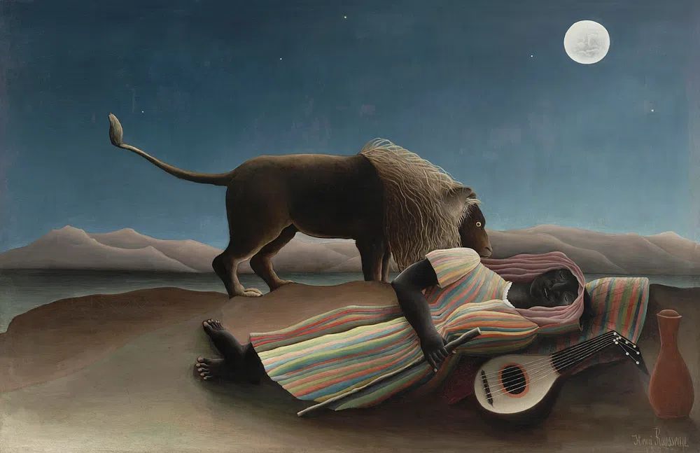 Henri Rousseau 's Sleeping Gypsy. poster — fine-art art
