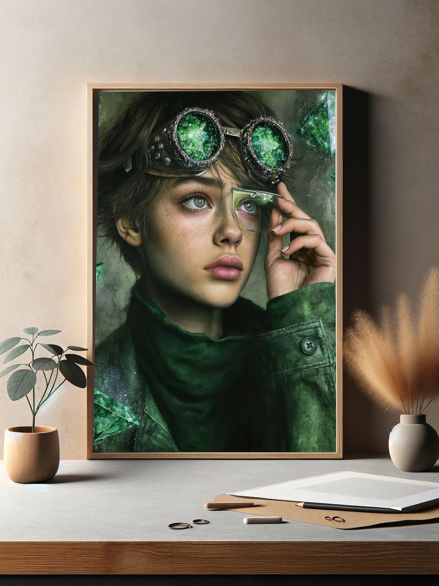 Emerald Vision Portrait Print. — room view 2