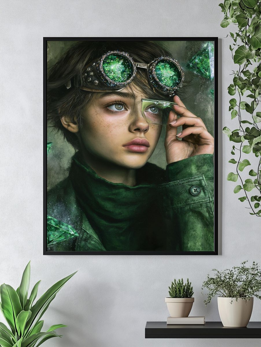 Emerald Vision Portrait Print. — room view 4