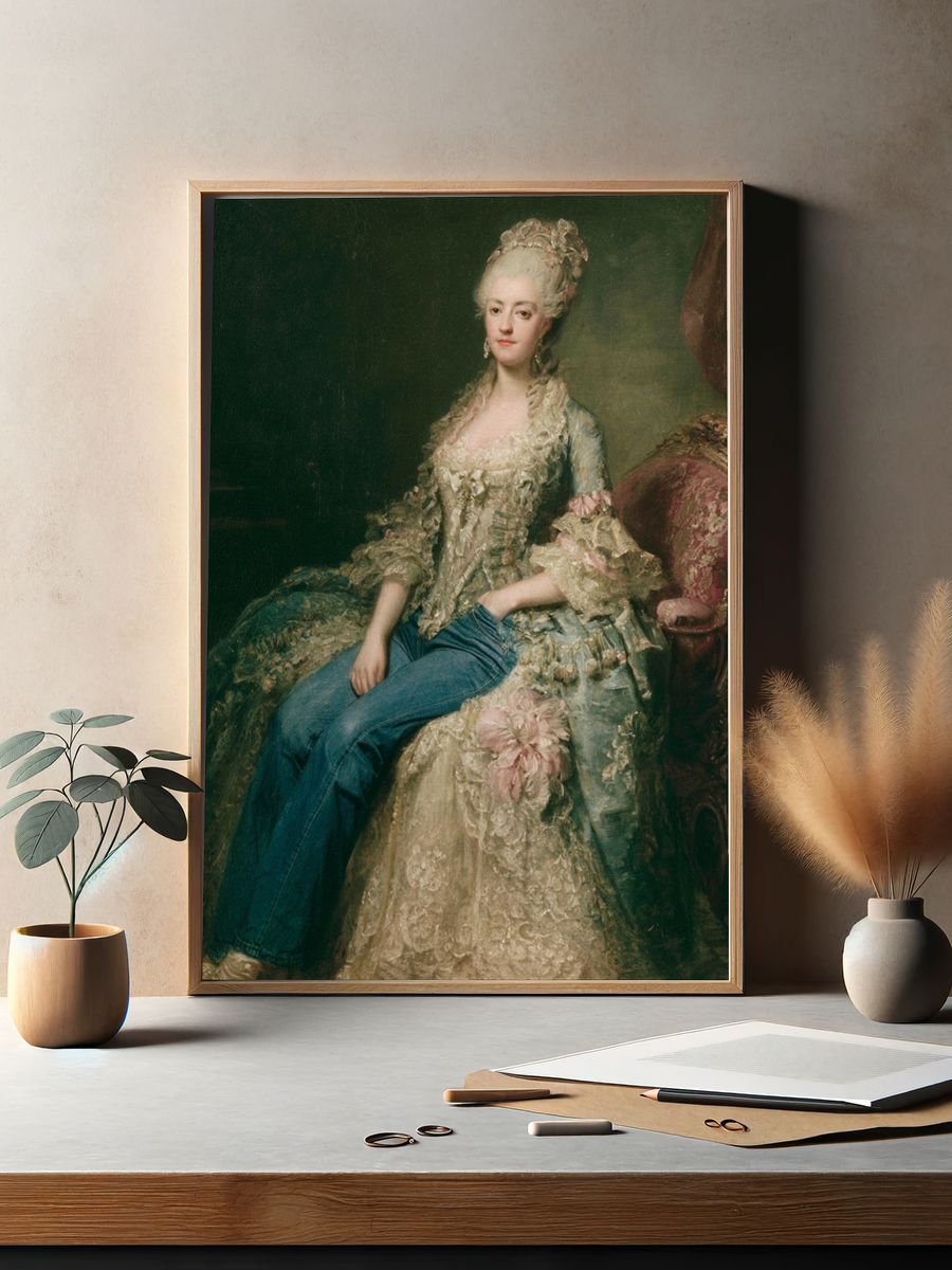 Marie Antoinette Surreal Portrait Print. — room view 2