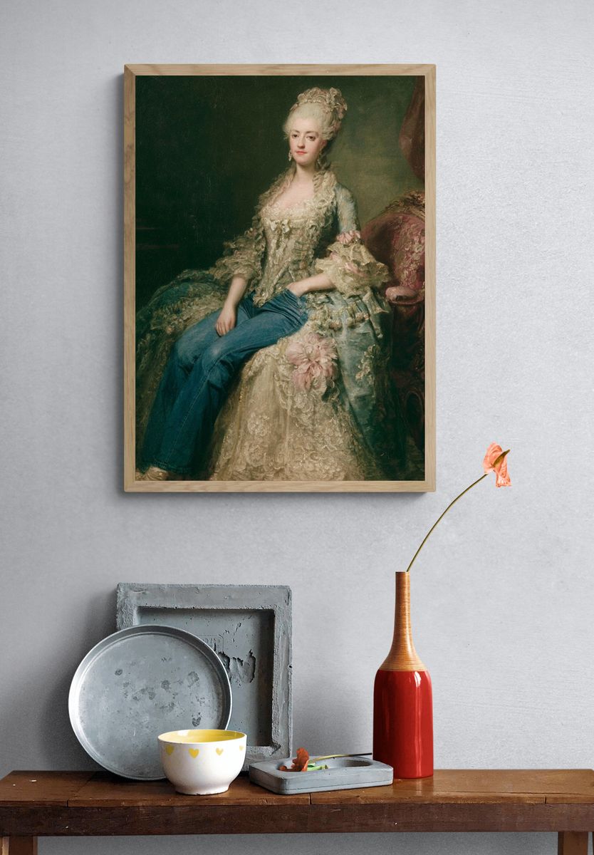 Marie Antoinette Surreal Portrait Print. — room view 3