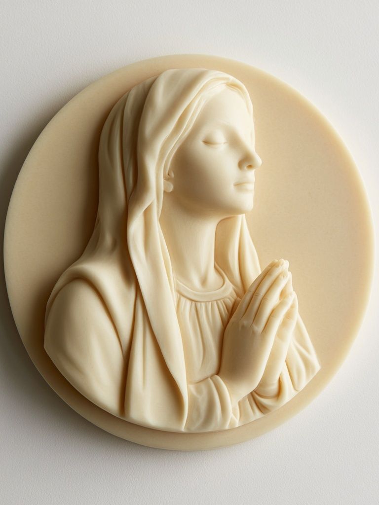 Praying Madonna Relief Print. poster — fine-art art