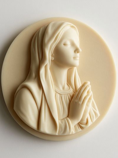 Praying Madonna Relief Print.