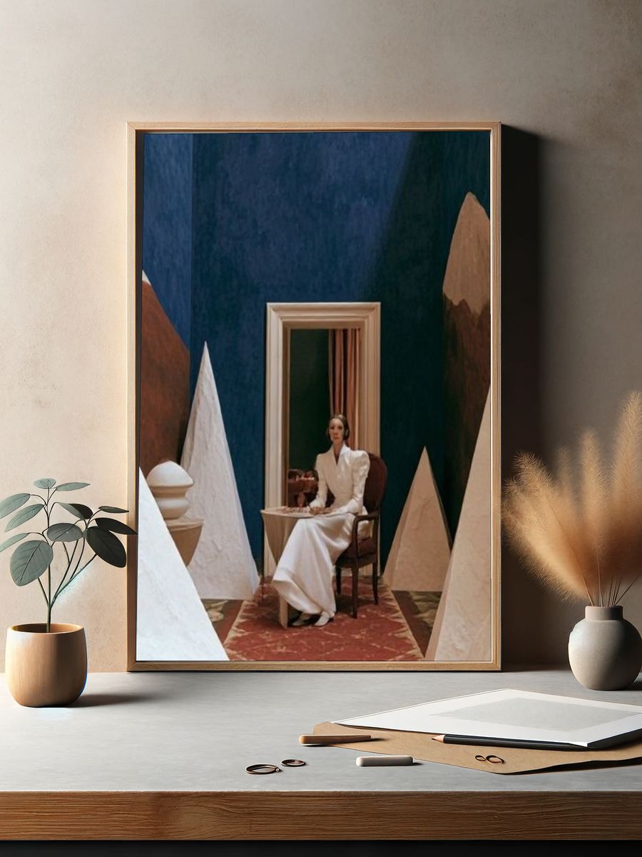 Gothic Lady with Skull Fine-Art Print. — room view 2
