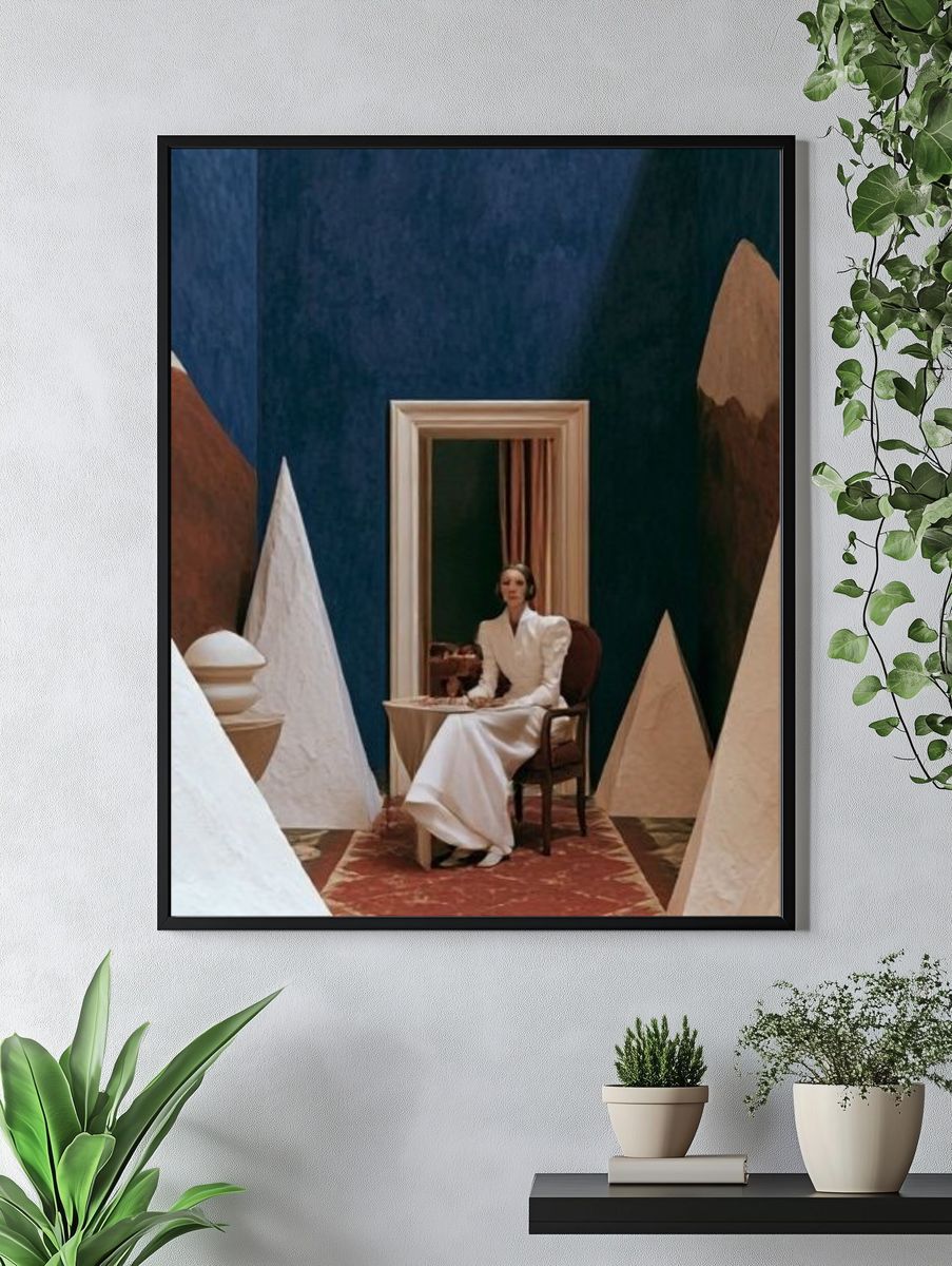 Gothic Lady with Skull Fine-Art Print. — room view 4