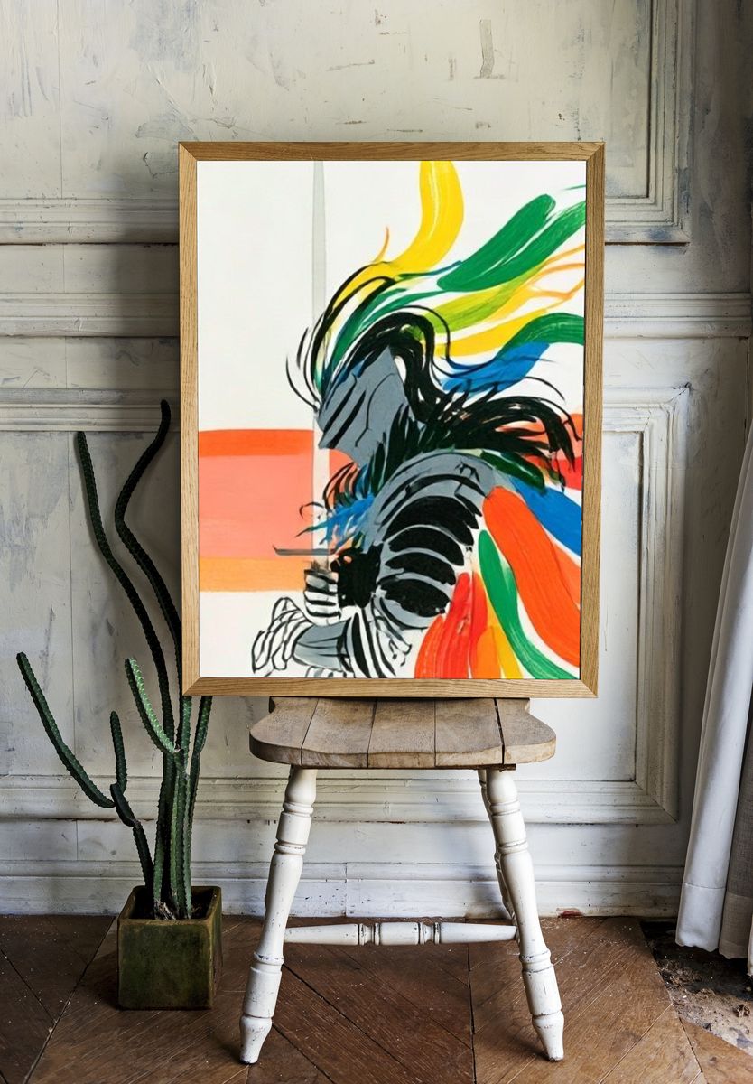 Colorful Abstract Figure Poster. room preview
