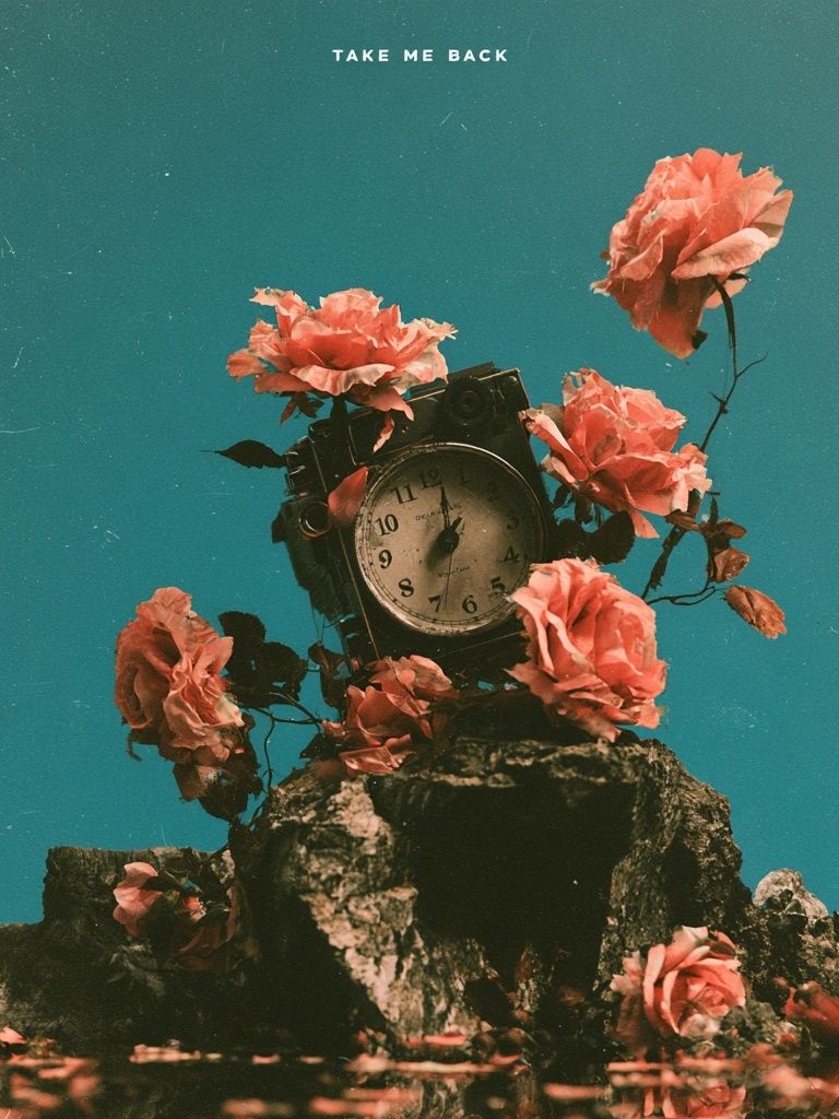 Take Me Back Surreal Floral Print. poster detail