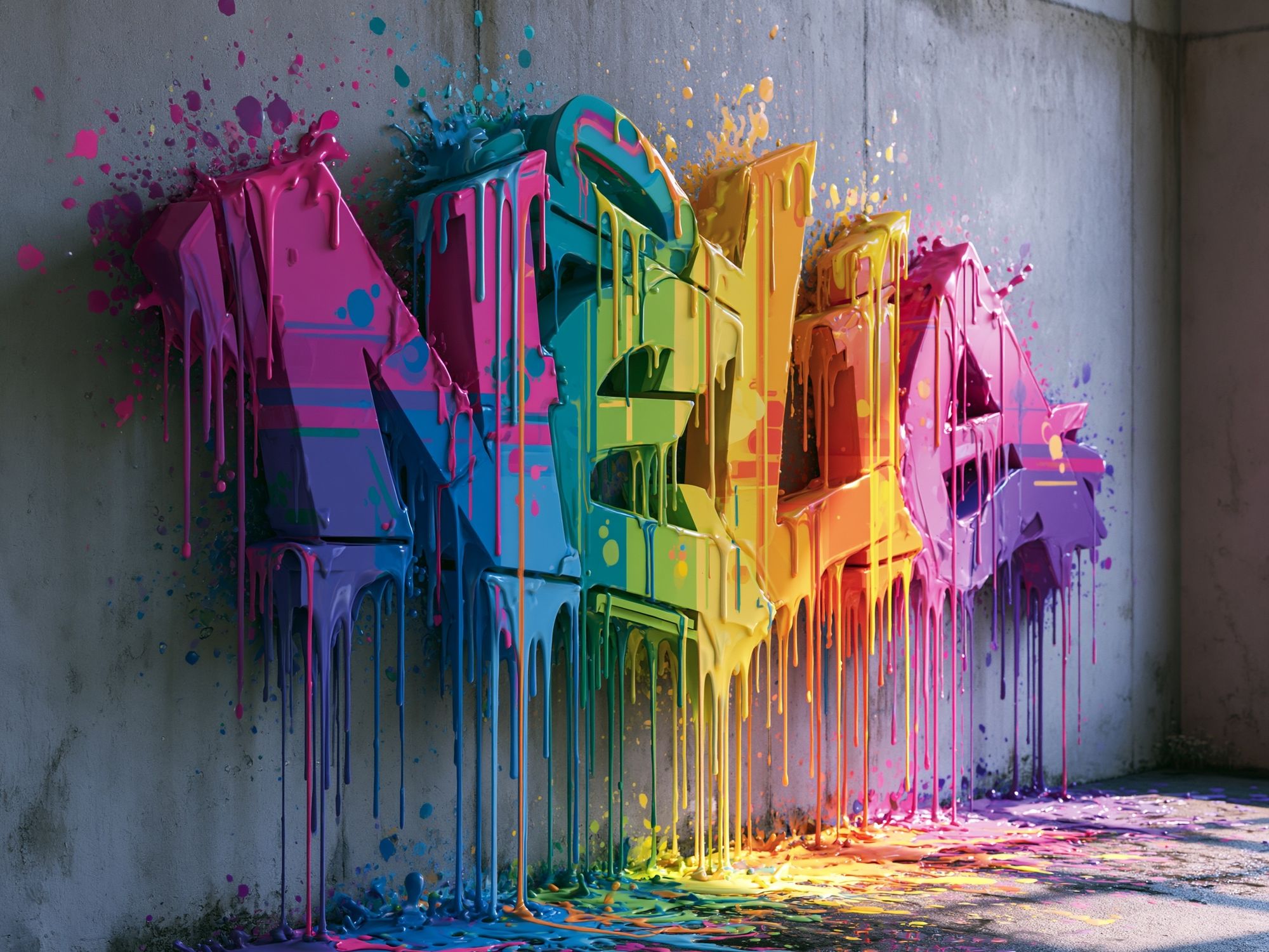 Rainbow Drip Graffiti Poster. poster — fine-art art
