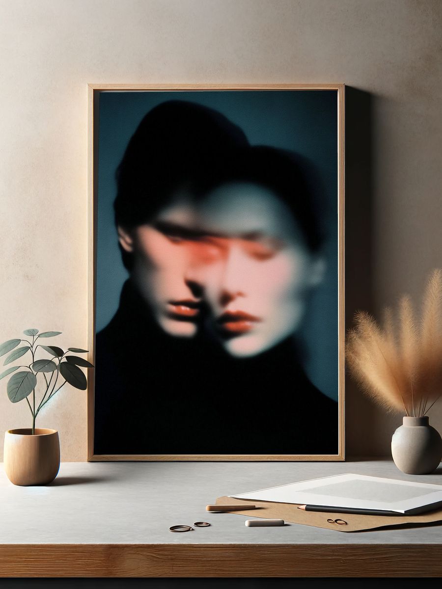 Blurred Double Portrait Print. — room view 2