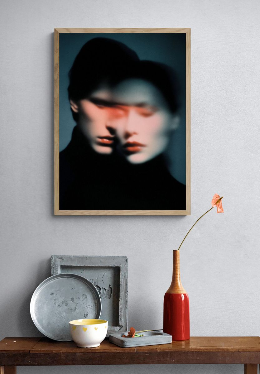 Blurred Double Portrait Print. — room view 3