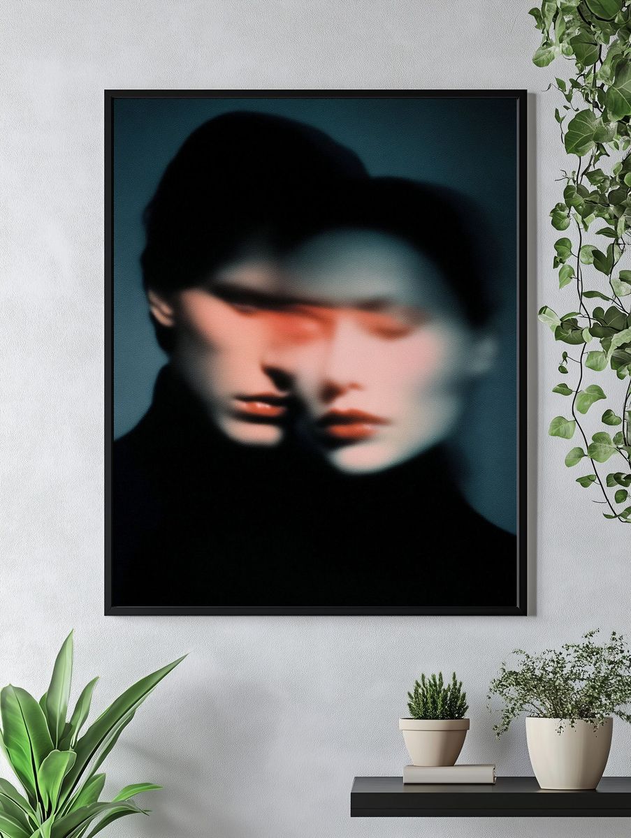 Blurred Double Portrait Print. — room view 4