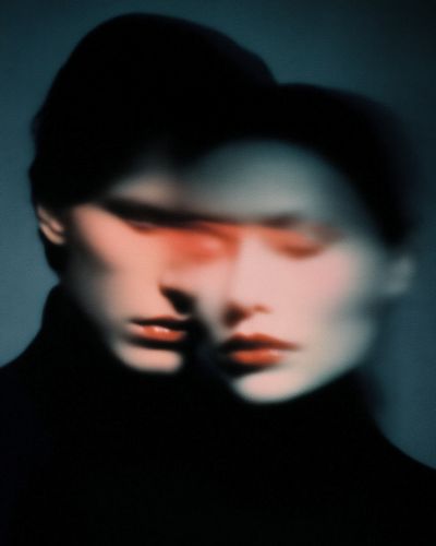 Blurred Double Portrait Print. poster