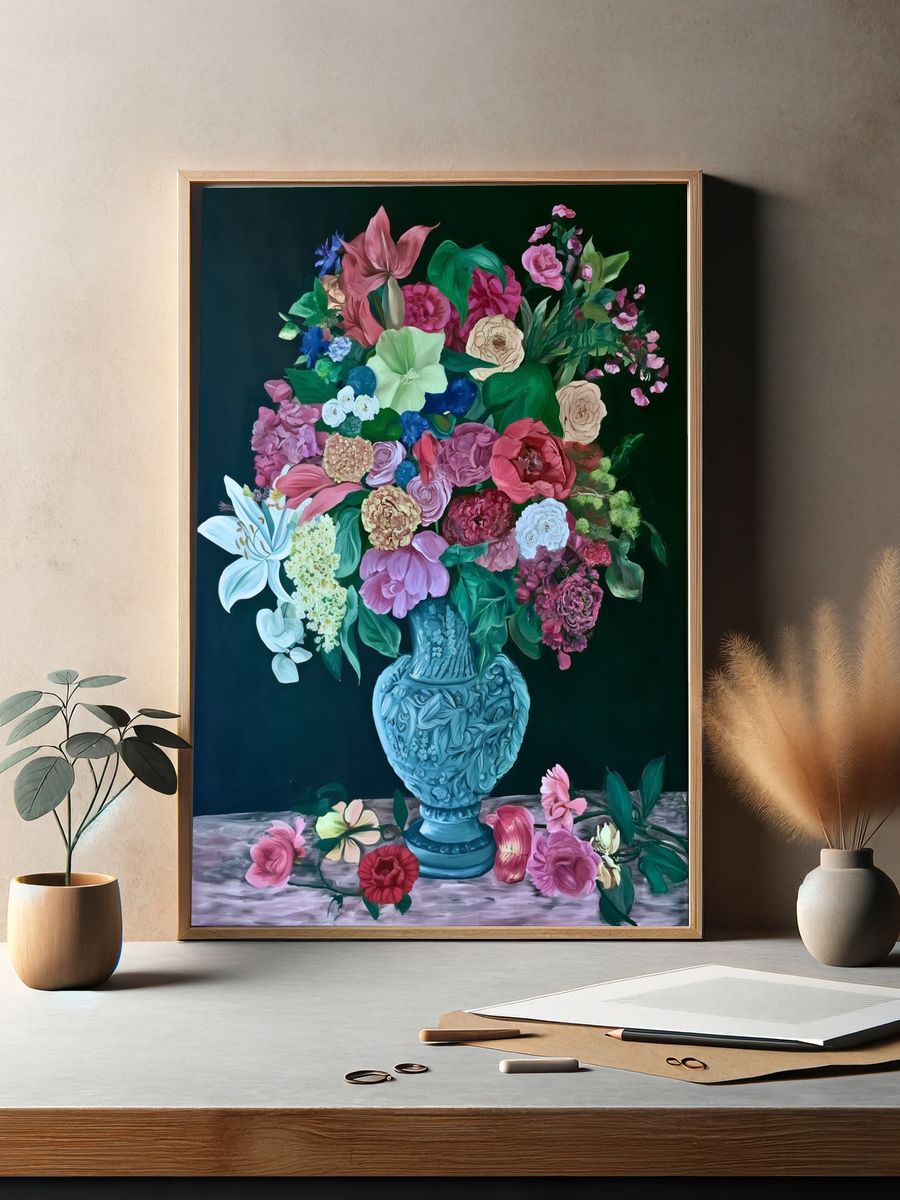 Floral Still Life — Fine-Art Print. — room view 2