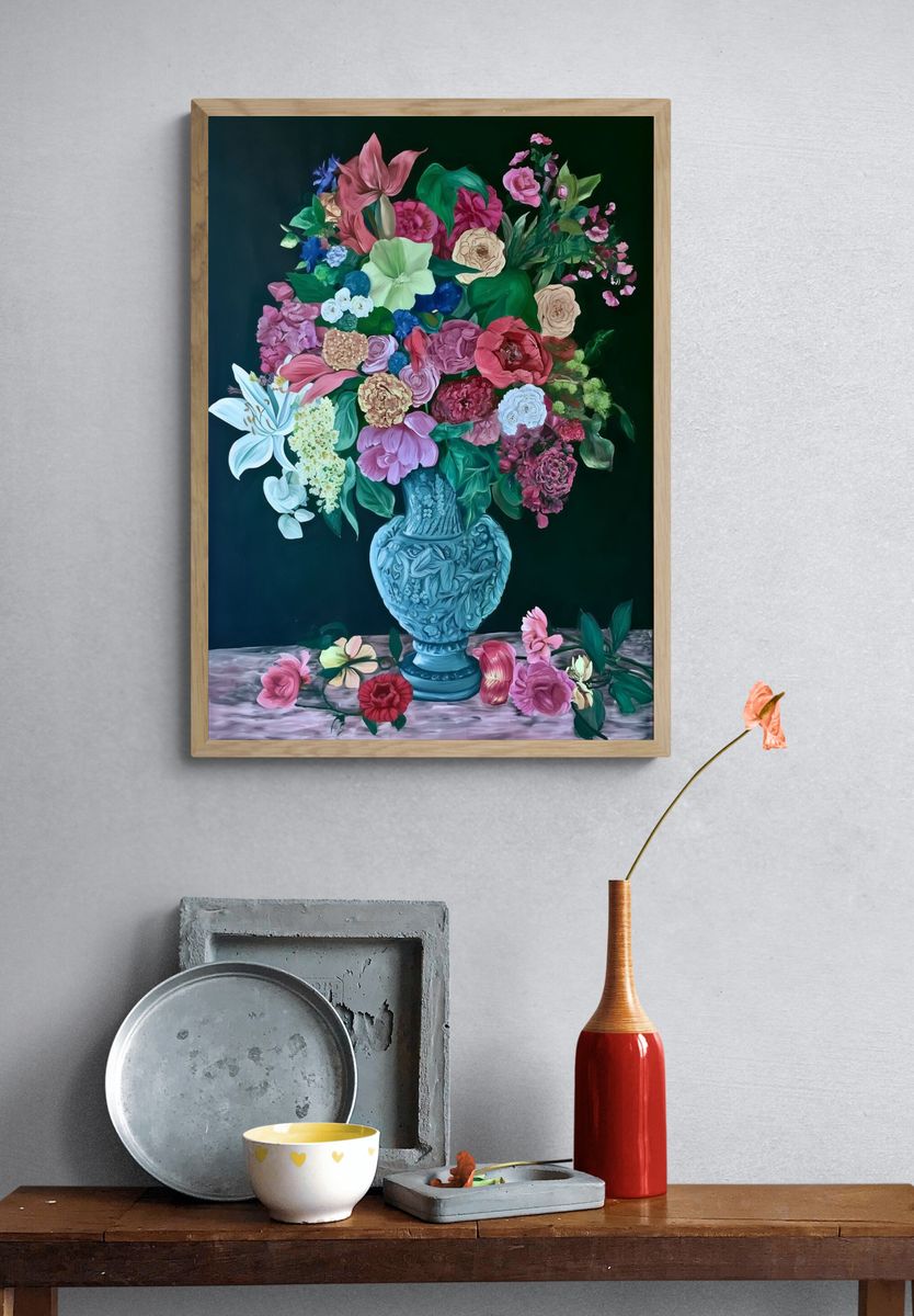 Floral Still Life — Fine-Art Print. — room view 3