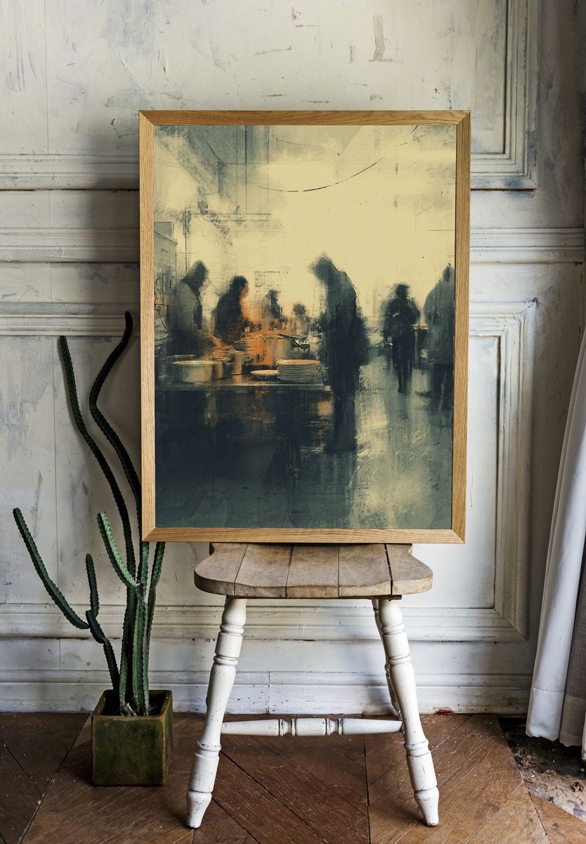 Abstract Kitchen Scene Poster. — room view 1