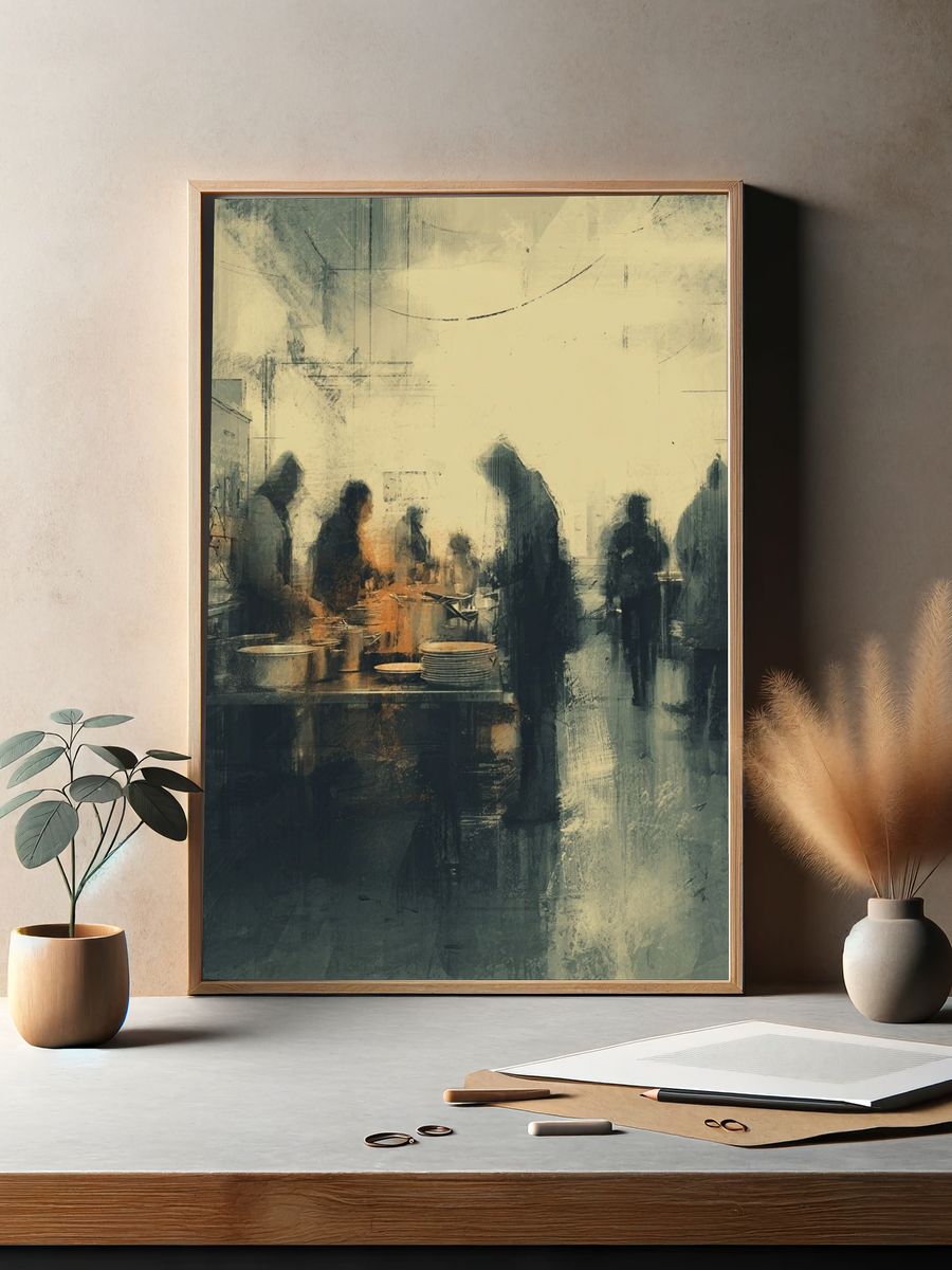 Abstract Kitchen Scene Poster. — room view 2