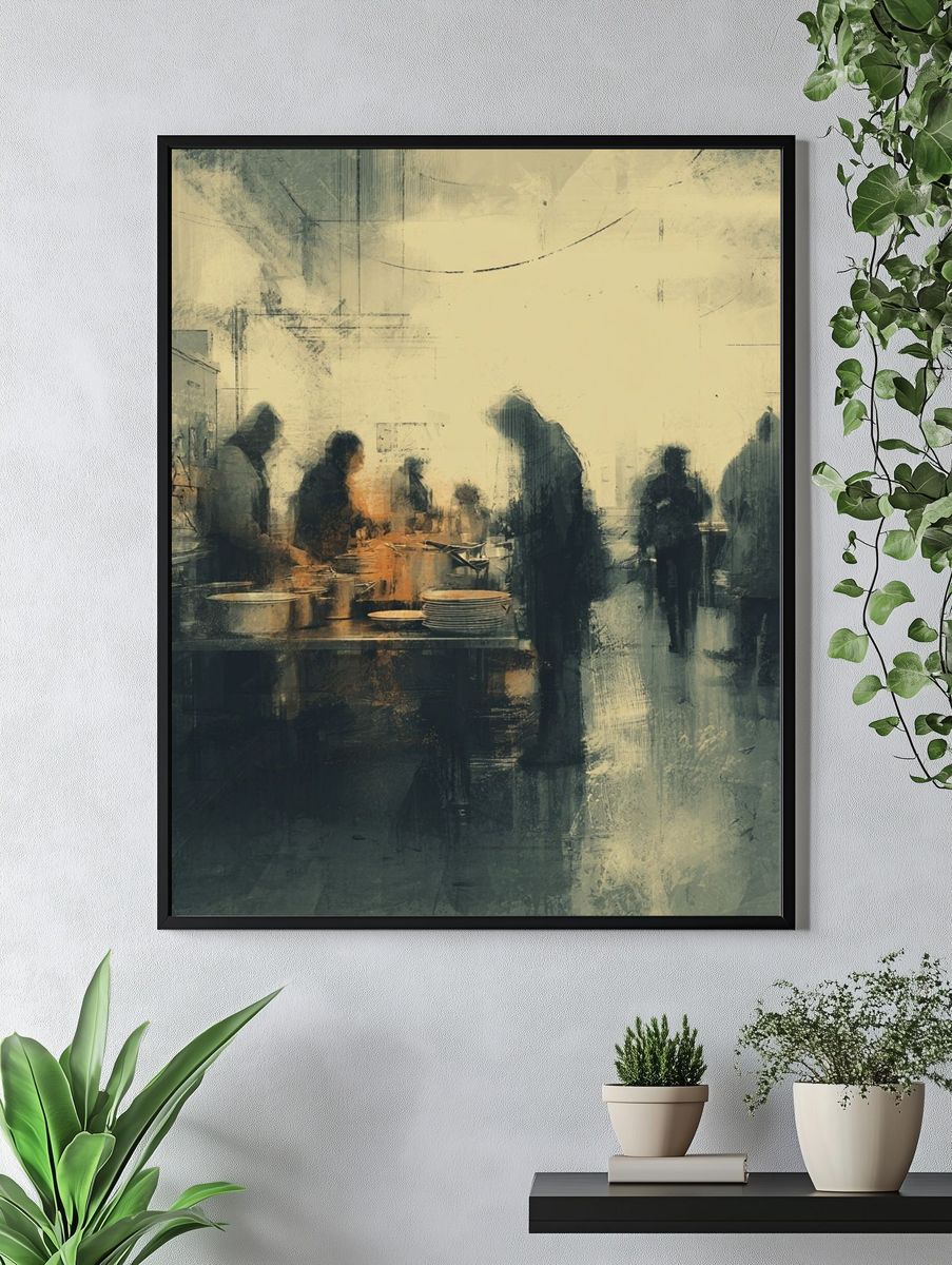 Abstract Kitchen Scene Poster. — room view 4