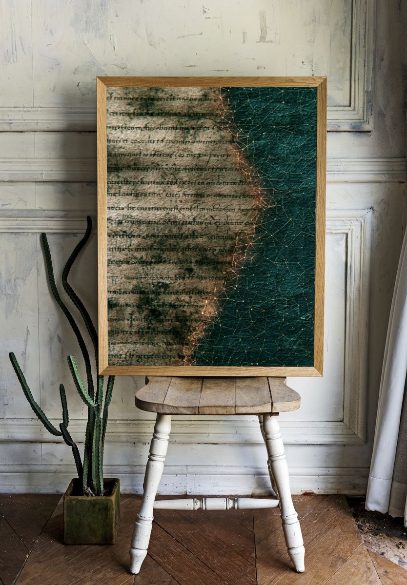 Ancient Manuscript Texture Poster. room preview